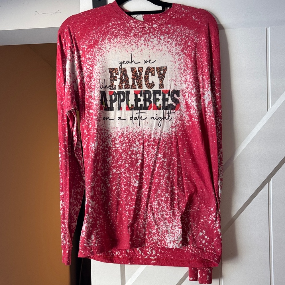 Fancy Graphic Red Long Sleeve Shirt